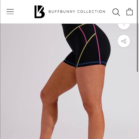 Buffbunny Collection Pants - Buffbunny Wave Short-Onyx Black